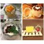 XICHEN 1 ensemble (6 pots avec 6 cuillères à dessert type fleur) Pots en coquille d'œuf en verre pour pudding/yaourt avec couvercle – Pots de verre de remplacement.