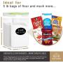 Extra Large Tall Food Storage Containers 175oz, For Flour, Sugar, Baking Supplies - Airtight Kitchen & Pantry Bulk Food Storage, BPA-Free - 2 PC Set - Measuring Scoops, Pen & 8 Labels - Chef’s Path