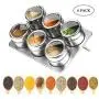 Edelstahl-Magnet-Gewürzbox Küchengewürzbehälter Dichtung Magnetische Box Multifunktional 6 Stück/Set