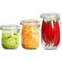 Yl Ly Glass Bottle Sealed Cans With Lid Small Household Honey Passion Fruit Storage Jar Glass Sugar Cans Set Square 750Ml+1000Ml+1500Ml