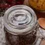 Reinforced Glass Canning Jar Wide Mouth Food Storage Jar With Lock Button Lid Leakproof Food Container Fruit Jar Dishwash Safe,500Ml Reinforced Glass Canning Jar Wide Mouth Food Storage Jar With Lock Button Lid Leakproof Food Container Fruit Jar Dishwash Safe,500Ml