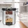 Airtight Coffee Canister, HOKEKI Stainless Steel Container for the Kitchen, Coffee Ground Vault Jar With One Way Co2 Valve And Scoop, Tea Coffee Sugar, Extra Coffee Spoon, 16 oz (Stainless Steel)