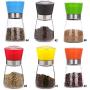 Salt Pepper Mill Grinder Glass Shaker Spice Container Condiment Jar Holder Grinding Bottle Kitchen Tools,Red