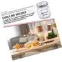 vivaBKK Hexagonale Mini Glasbehälter mit Silberdeckeln und Etiketten 1,5 oz Pack von 24 Stück