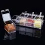 CHYIR 4-Piece Clear Seasoning Rack Spice Pots Storage Container Condiment Jars Cruet with Cover and Spoon Kitchen Utensils Supplies CHYIR 4-Piece Clear Seasoning Rack Spice Pots Storage Container Condiment Jars Cruet with Cover and Spoon Kitchen Utensils Supplies