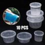 10pcs 25/40/50/80ml Round Storage Container With Lids Slime Mud Clay Storage Box Candy Gift Organizer Jar,10PCS 80ml