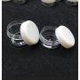 25PCS 15G/ML 0.17oz Clear Empty Refill Plastic Cosmetic Sample Packing Bottle Jar Pots Eyeshadow Makeup Eye Cream Lotion Loose Powder Holder Storage Container for Nails Gems Beads Jewelry(White Cap)