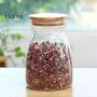 Bouteilles de Stockage en Verre Transparent Yl Ly, Récipients de Conservation en Verre avec Bouchon, Boîtes de Rangement pour Aliments et Graines, Réservoirs Trapézoïdaux 1100ml Bouteilles de Stockage en Verre Transparent Yl Ly, Récipients de Conservation en Verre avec Bouchon, Boîtes de Rangement pour Aliments et Graines, Réservoirs Trapézoïdaux 1100ml