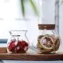 Sealed Glass Jars Borosilicate Heat Resistant Transparent Glass Storage Jars Flower Tea Dried Fruit Nuts Cans,240Ml 2Pcs
