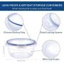 35.5oz Plastic Food Storage Container with Lid, Airtight Round Salad, Fruit Bowl