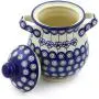 Polish Pottery 8-inch Jar with Lid and Handles (Flowering Peacock Theme) + Certificate of Authenticity Polish Pottery 8-inch Jar with Lid and Handles (Flowering Peacock Theme) + Certificate of Authenticity