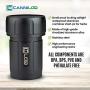 Canniloq ? 120cc Onyx Black - Aircraft Grade Aluminum Odor Smell Proof Container and Airtight Locking Stash Jar for Herbs, Coffee, Spices, Tea and Other Dry Goods