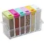 Daycount Spice Shaker Containers, Shaker Jars Seasoning Box with 6 Clear Condiment Jars Storage Organizer with Lids
