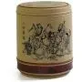 Bouteille de stockage chinoise rare YiXing ZiSha poterie en argile huit Immortels 750ml Jaune Bouteille de stockage chinoise rare YiXing ZiSha poterie en argile huit Immortels 750ml Jaune