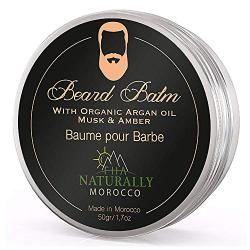 Organic Beard Balm for Men with Argan Oil and Shea Butter - 1.7 Ounce