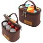 Ace Hunter 6Pcs Portable Outdoor Spice-Jars Organizer Containers Set Kitchen Utensil Storage with Storage Bag for BBQ, Camping, Hiking