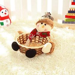 Togethor Christmas Candy Storage Basket Christmas Party Gift Holder Xmas Storage Basket Fruits Container Basket Box Jar Santa Claus Candy Storage Basket Gift for Home Decoration