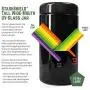 Masterdam Gläser 500ml StashShield UV UV-Schutzglaskaraffe – Geruchsdichte UV-Lagerung – Stash Jar Behälter Wiederbefüllbar Hohes, Breites Mundloch