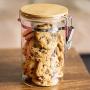 DR Goodies, Glass Storage Jar With Bamboo Airtight Lid, Leakproof Rubber Gasket And Lockable Clasp, Container For The Kitchen Or Pantry, Keeps Food Dry, Great For Cookies, Chocolates Or Snacks