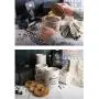 Lot de 3 Pots de Conservation Alimentaire avec Couvercle Design Retro Métal Parfait pour Bocal de Sucre, Service de Thé, Café, Sucre Lot de 3 Pots de Conservation Alimentaire avec Couvercle Design Retro Métal Parfait pour Bocal de Sucre, Service de Thé, Café, Sucre