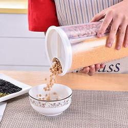 Rotatable Storage Tanks Grain Storage Box Sealed Cans Kitchen Plastic Cover With Transparent Jar Miscellaneous Grain Storage Can,Big