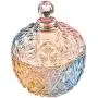 Boîte en cristal gravée Hflove avec couvercle pour bonbons/pots de biscuits/cadeau pour mariage - pot de rangement self-service pour cuisine - pot de rangement (Part F) Boîte en cristal gravée Hflove avec couvercle pour bonbons/pots de biscuits/cadeau pour mariage - pot de rangement self-service pour cuisine - pot de rangement (Part F)