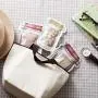 Bags & Baskets – 4/3-teiliges Set Wiederverwendbare Snack-Beutel Lebensmittel Frische Versiegelnde Beutel Gefrierschließbeutel Küchen Organizer Mason Jar Reisebeutel
