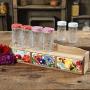 The Pioneer Woman Floral 7-Piece Spice Shelf Set & 4.1-Inch Spice Jars Set of 6