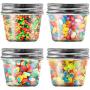 Slime Jars With Lids - 4 Ounce Clear Plastic Jars Containers With Screw On Lids - Refillable Round Empty Plastic Slime Storage Containers for Kitchen & Household Storage - BPA Free (10 Pack)