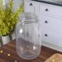 TOPBATHY 1 Pc Premium Durable Clear Seal Jar Glass Jars with Stainless Steel Lids Storage