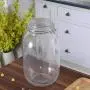 TOPBATHY 1 Pc Premium Durable Clear Seal Jar Glass Jars with Stainless Steel Lids Storage