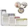 Wiederverwendbare Ziplock-Snackbeutel, 18 Stück, Niedliches Mason Jar Muster mit Reißverschluss, wiederverwendbare luftdichte Lebensmittelbehälter für Küche, Reisen, Picknick, Camping, Organizer (Tallx2+Lx5+Mx5+Sx6)