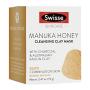 Swisse Natural Skincare Manuka Honey Australian Kaolin Clay Face Mask | For Combination Skin | Cleanses, Purifies, & Hydrates | Charcoal, Norwegian Kelp & Red Algae, and Aloe Vera Extract | 2.47 oz