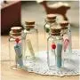 Mini Klar Glasflaschen Beutel Leere Probenbehälter mit Stopfen, für Hochzeiten, Wunschflasche, 50 Stück 0,5 ml