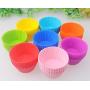 Macsen 24Pcs Pantry Elements Silicone Cupcake Liners / Baking Cups, Vibrant Muffin Molds in Storage Jar