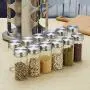 Étagère à Épices DUDDP, Ensemble d'Épices Rotatif, Base Renforcée, Étagère à Épices en Acier Inox, Compatible avec 12 Boîtes à Épices avec Couvercles, Organisateur d'Étagère à Épices Libre-Service avec Boîtes de Rangement pour Cuisine Étagère à Épices DUDDP, Ensemble d'Épices Rotatif, Base Renforcée, Étagère à Épices en Acier Inox, Compatible avec 12 Boîtes à Épices avec Couvercles, Organisateur d'Étagère à Épices Libre-Service avec Boîtes de Rangement pour Cuisine
