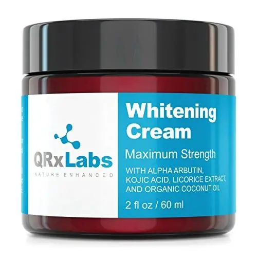 Crème Blanchissante pour Peau avec 2% d'Arbutine, Acide Kojique & Extrait de Racine de Glycyrrhize – Intensité Maximale pour un Effet Illuminesseur sur le Visage, le Cou et le Corps – Taches Sombre, Hyperpigmentation, Mélasma et Dommages Solaire – 60 ml Crème Blanchissante pour Peau avec 2% d'Arbutine, Acide Kojique & Extrait de Racine de Glycyrrhize – Intensité Maximale pour un Effet Illuminesseur sur le Visage, le Cou et le Corps – Taches Sombre, Hyperpigmentation, Mélasma et Dommages Solaire – 60 ml