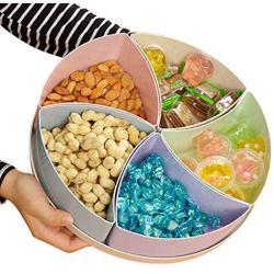 JUSTDOLIFE Snack Serving Tray Detachable Multi-purpose Nut Serving Tray Candy Plate