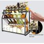 Bottle Shelf, Metal Seasoning Storage Rack 3 Tier Cans Spice Jar Holder Standing Countertop Rack for Kitchen Bathroom,45CM