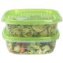Home Basics 12 Piece Plastic Food Storage Container Set with Vented Plastic Lids, Green