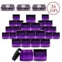Beauticom 2 oz. (60g /60ML) (Quantity: 36 Packs) Thick Wall Round Leak Proof PURPLE CLEAR Acrylic Jars with BLACK Lids for Beauty, Cream, Cosmetics, Salves, Scrubs