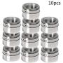 Magnetic Spice Tins Jars Cans Container Storage Organizer with Clear Lid Side Sift and Pour for Small Kitchens