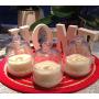 Glass Dessert Cup, Sugar Bowl, Butter Dish with Cover, Food Container with Lid, Glass Jar, Decorative Candy Buffet, 8 ? oz, Lead Free European Glass