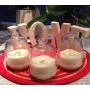 Glass Dessert Cup, Sugar Bowl, Butter Dish with Cover, Food Container with Lid, Glass Jar, Decorative Candy Buffet, 8 ? oz, Lead Free European Glass