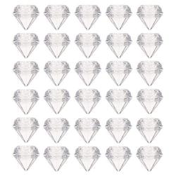 MISAZ 30 Pieces Empty Cream Box Jars DIY Cosmetic Makeup Samples with Lids Trial Case Diamond shaped Clear Storage Boxes for Lotion Creams Eye Shadow Nails Powder Jewelry Beauty Women Girls,0.17oz