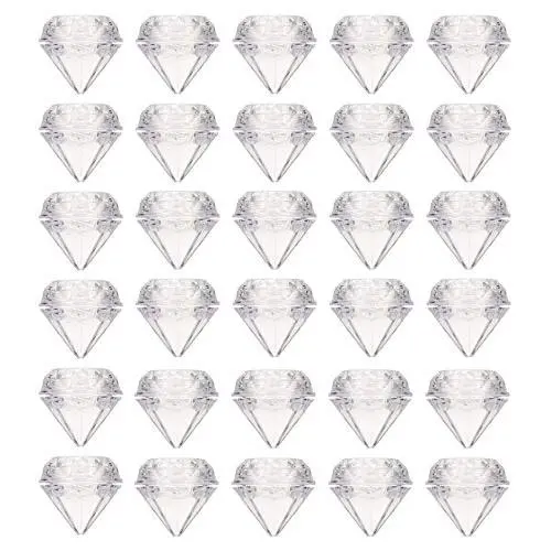 30 leere Cremetiegel-Behälter DIY Kosmetik-Probenbehälter mit Deckeln, Diamantförmige Klare Aufbewahrungsbehälter für Lotionen, Cremes, Lidschatten, Nagelpulver, Schmuck, Beauty, Mädchen, Damen, 0,17 oz