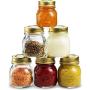 Small Glass Jars 5 Ounce(6-Pack) with Metal Airtight Lid Crafts Spices Dry Food Storage Clear