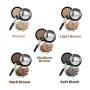 Eyebrow Powder Dark Brown - Natural Fill-in Eyebrow Makeup - Brow Powder Water Resistant Includes Small Brush