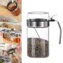 Tiakino Spice Jar, Mini Clear Glass Spice Jar Container Set with Airtight Lids Spoon for Kitchen Accessories Tiakino Spice Jar, Mini Clear Glass Spice Jar Container Set with Airtight Lids Spoon for Kitchen Accessories