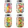 Novelinks 16 Ounce Clear Plastic Jars Containers With Screw On Lids - Refillable Round Empty Plastic Slime Storage Containers for Kitchen & Household Storage - BPA Free (10 Pack) Novelinks 16 Ounce Clear Plastic Jars Containers With Screw On Lids - Refillable Round Empty Plastic Slime Storage Containers for Kitchen & Household Storage - BPA Free (10 Pack)